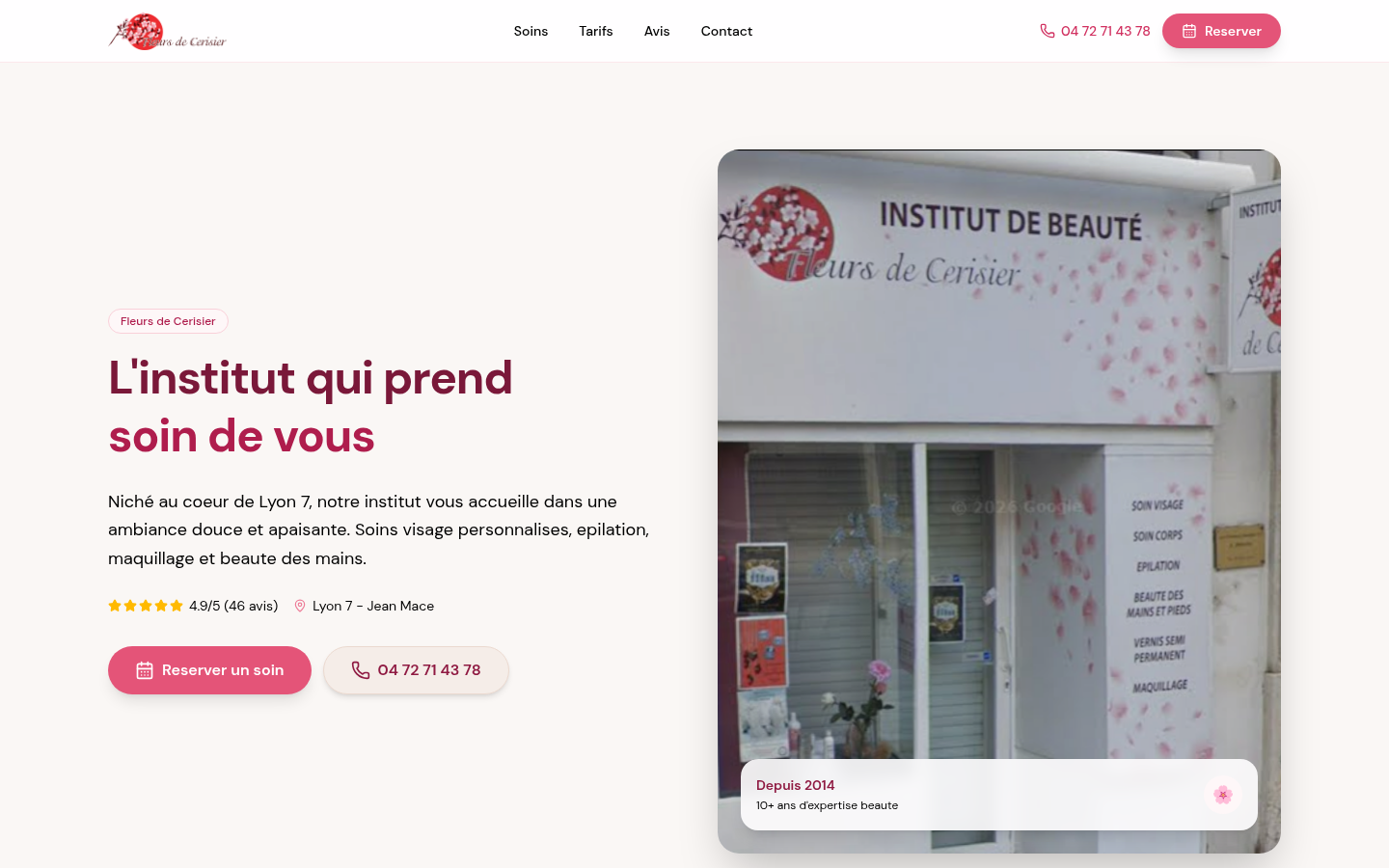 Fleurs de Cerisier — Institut Beauté